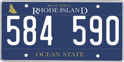 RI license plate 584590