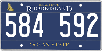 RI license plate 584592