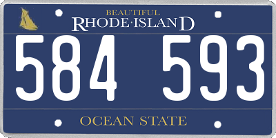 RI license plate 584593