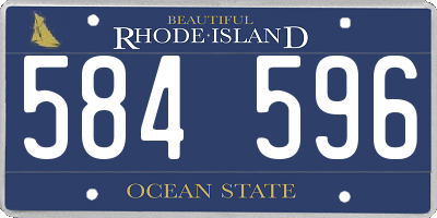 RI license plate 584596