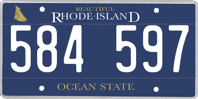 RI license plate 584597