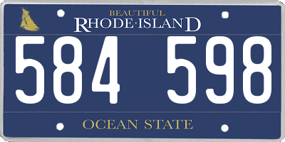 RI license plate 584598