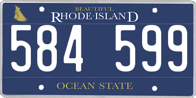 RI license plate 584599