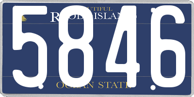 RI license plate 5846