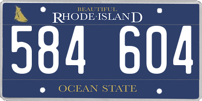 RI license plate 584604