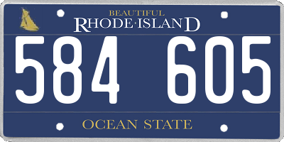 RI license plate 584605