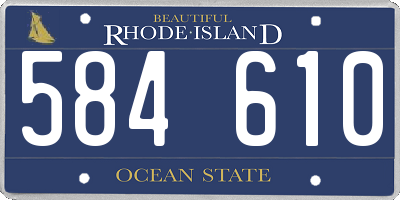 RI license plate 584610