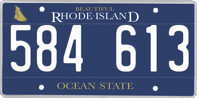 RI license plate 584613