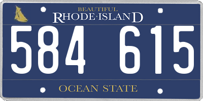 RI license plate 584615