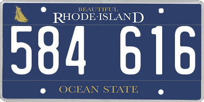 RI license plate 584616