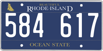 RI license plate 584617