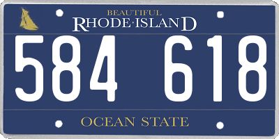 RI license plate 584618