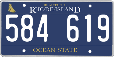 RI license plate 584619