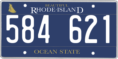 RI license plate 584621