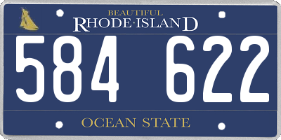 RI license plate 584622