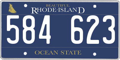 RI license plate 584623