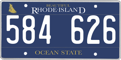 RI license plate 584626