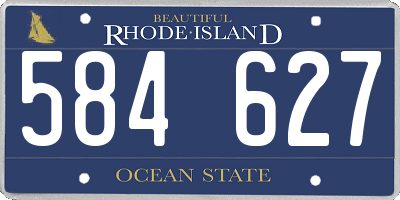 RI license plate 584627
