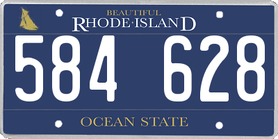 RI license plate 584628