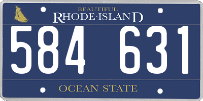 RI license plate 584631