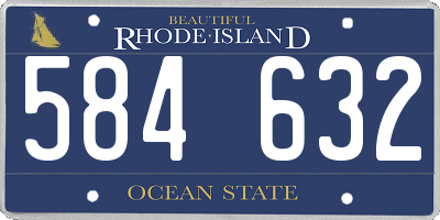 RI license plate 584632