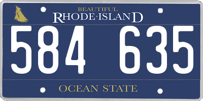RI license plate 584635