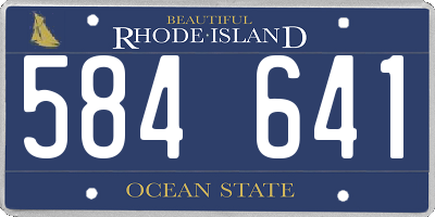 RI license plate 584641