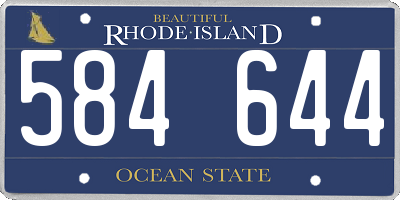 RI license plate 584644