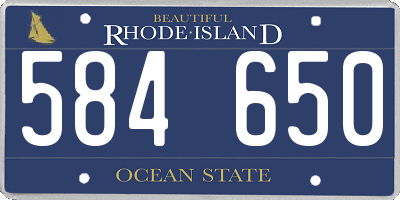 RI license plate 584650