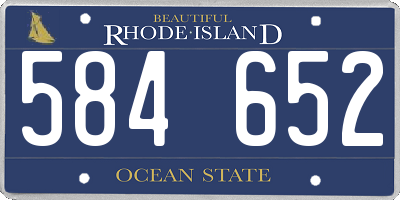 RI license plate 584652