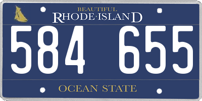 RI license plate 584655