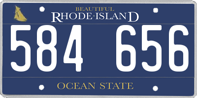 RI license plate 584656