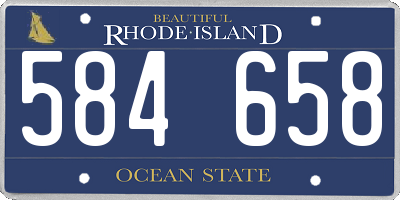RI license plate 584658