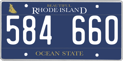 RI license plate 584660