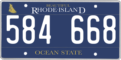 RI license plate 584668