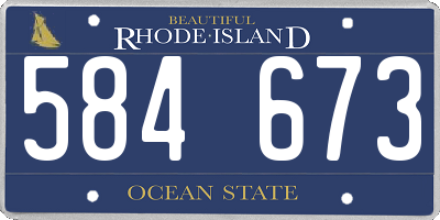 RI license plate 584673