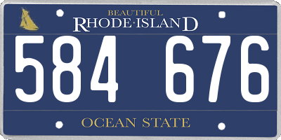 RI license plate 584676