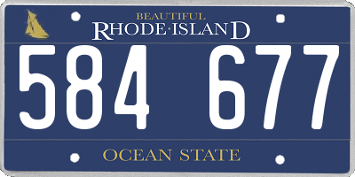 RI license plate 584677