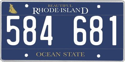 RI license plate 584681