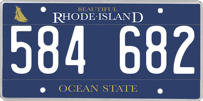 RI license plate 584682