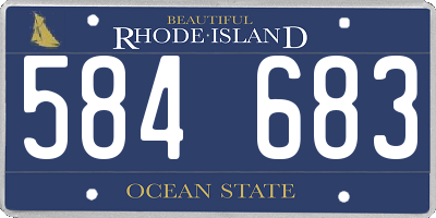 RI license plate 584683