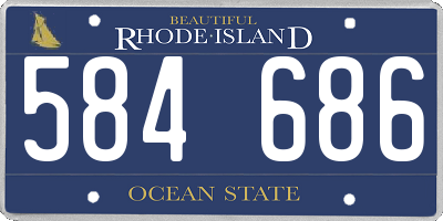 RI license plate 584686