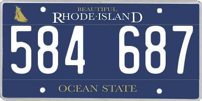 RI license plate 584687