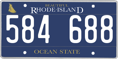 RI license plate 584688