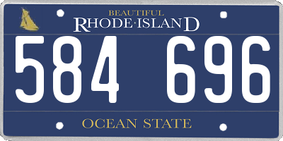 RI license plate 584696