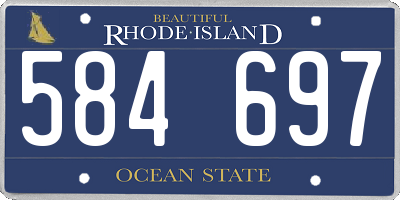 RI license plate 584697