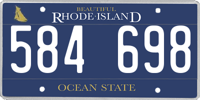 RI license plate 584698