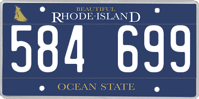 RI license plate 584699