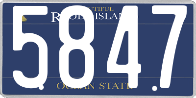 RI license plate 5847