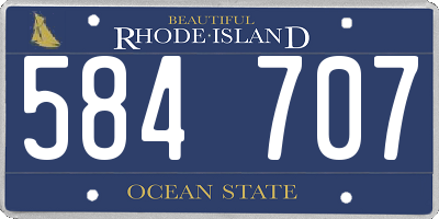 RI license plate 584707